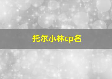 托尔小林cp名