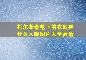 托尔斯泰笔下的农奴是什么人呢图片大全高清