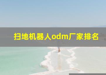 扫地机器人odm厂家排名