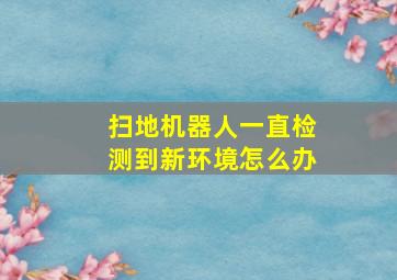 扫地机器人一直检测到新环境怎么办