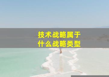 技术战略属于什么战略类型