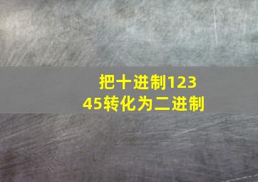 把十进制12345转化为二进制