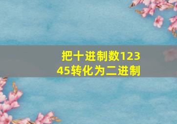 把十进制数12345转化为二进制