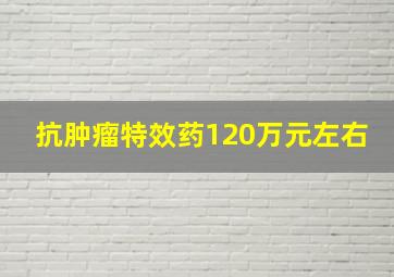 抗肿瘤特效药120万元左右