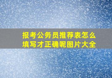 报考公务员推荐表怎么填写才正确呢图片大全