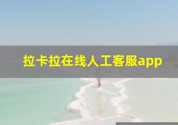 拉卡拉在线人工客服app