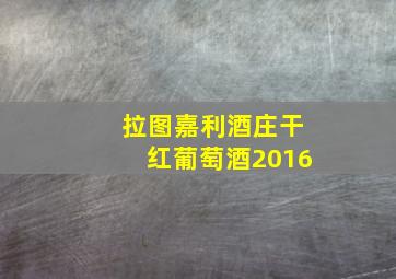 拉图嘉利酒庄干红葡萄酒2016