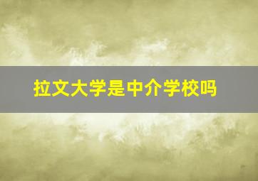 拉文大学是中介学校吗