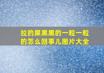 拉的屎黑黑的一粒一粒的怎么回事儿图片大全