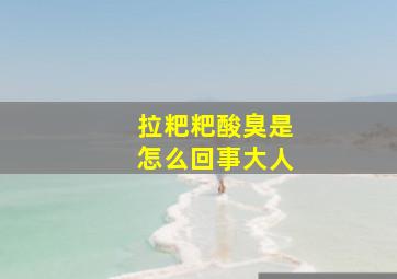 拉粑粑酸臭是怎么回事大人