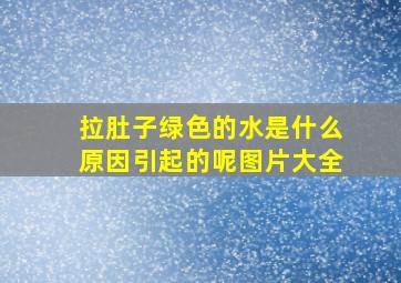 拉肚子绿色的水是什么原因引起的呢图片大全