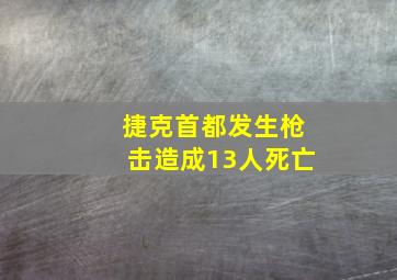 捷克首都发生枪击造成13人死亡