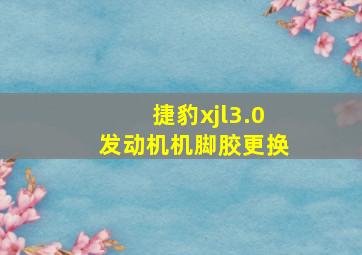 捷豹xjl3.0发动机机脚胶更换