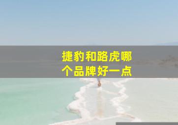 捷豹和路虎哪个品牌好一点