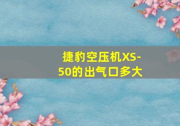 捷豹空压机XS-50的出气口多大