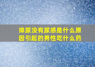 排尿没有尿感是什么原因引起的男性吃什么药