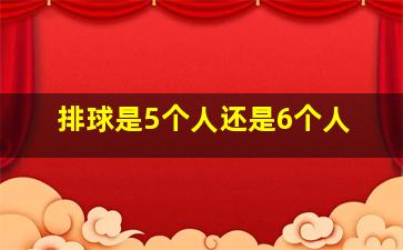 排球是5个人还是6个人