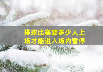 排球比赛要多少人上场才能进入场内暂停