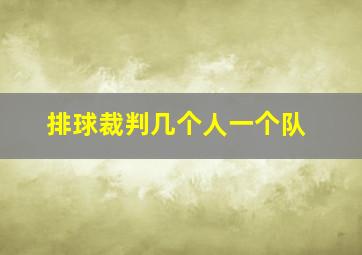 排球裁判几个人一个队