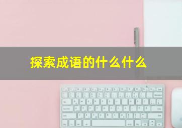 探索成语的什么什么