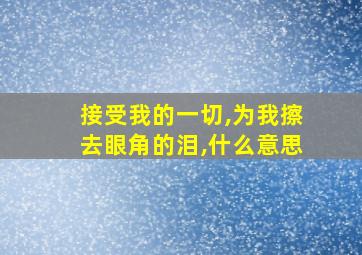 接受我的一切,为我擦去眼角的泪,什么意思