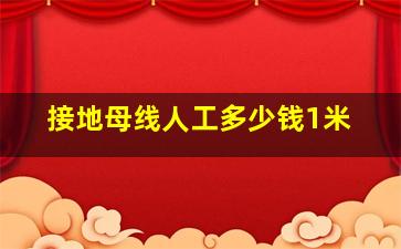 接地母线人工多少钱1米