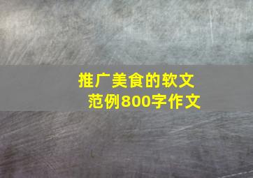 推广美食的软文范例800字作文