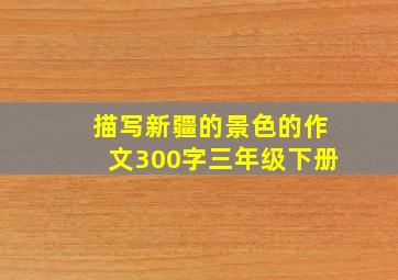 描写新疆的景色的作文300字三年级下册