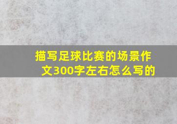 描写足球比赛的场景作文300字左右怎么写的