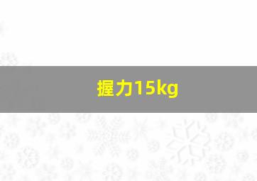 握力15kg