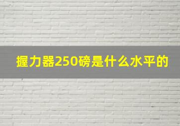 握力器250磅是什么水平的