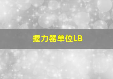 握力器单位LB