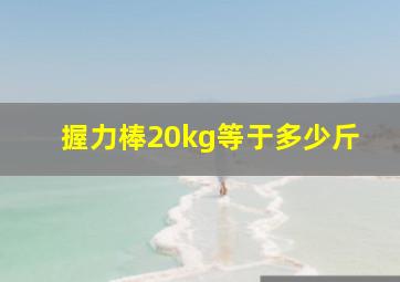 握力棒20kg等于多少斤