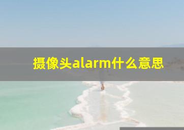 摄像头alarm什么意思