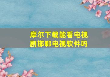 摩尔下载能看电视剧邯郸电视软件吗