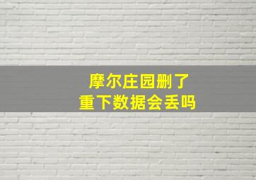 摩尔庄园删了重下数据会丢吗