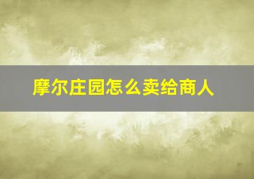 摩尔庄园怎么卖给商人