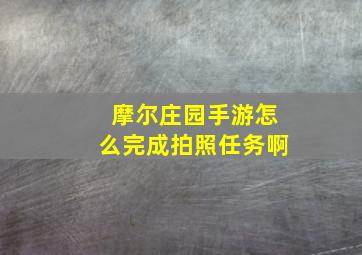 摩尔庄园手游怎么完成拍照任务啊