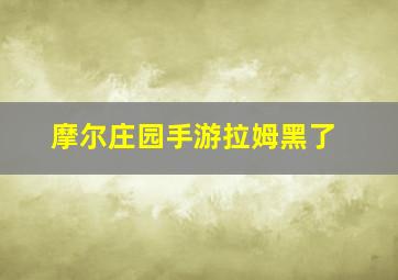 摩尔庄园手游拉姆黑了