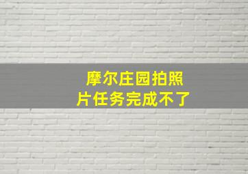 摩尔庄园拍照片任务完成不了