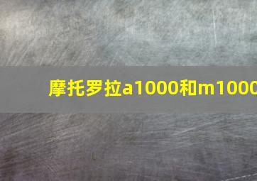 摩托罗拉a1000和m1000