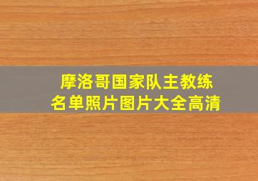 摩洛哥国家队主教练名单照片图片大全高清