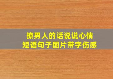 撩男人的话说说心情短语句子图片带字伤感