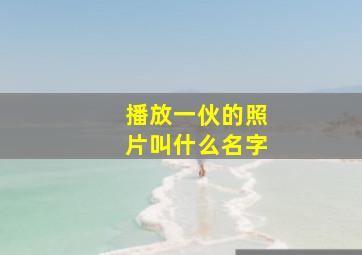 播放一伙的照片叫什么名字