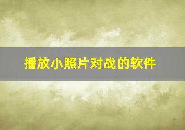 播放小照片对战的软件