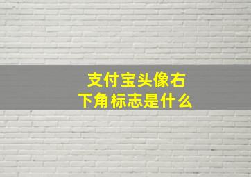 支付宝头像右下角标志是什么