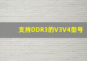 支持DDR3的V3V4型号