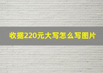 收据220元大写怎么写图片