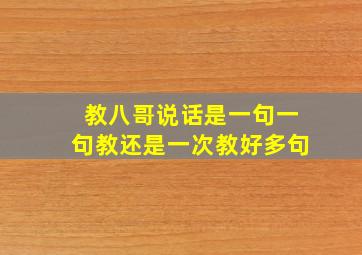 教八哥说话是一句一句教还是一次教好多句