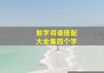 敢字词语搭配大全集四个字